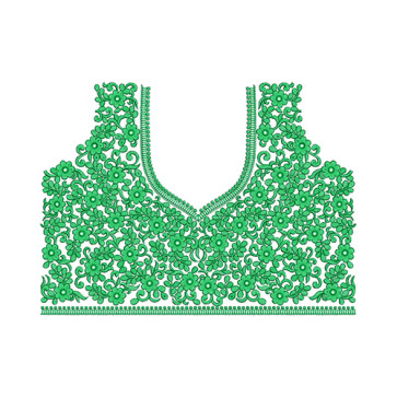 86761 Blouse Embroidery Design