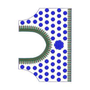 9307 Blouse Embroidery Design