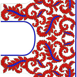 9316 Blouse Embroidery Design