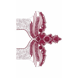9566 Blouse Embroidery Design
