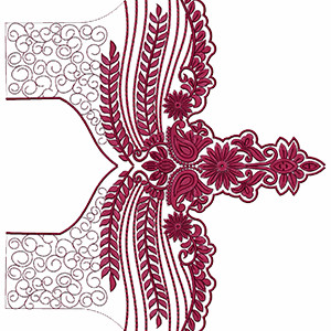 9566 Blouse Embroidery Design