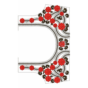 9652 Blouse Embroidery Design