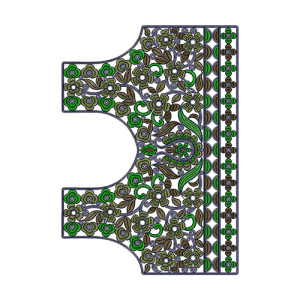 9842 Blouse Embroidery Design