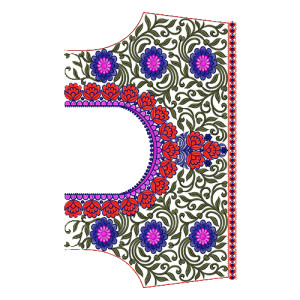 9843 Blouse Embroidery Design