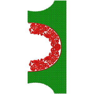 9844 Neck Embroidery Design