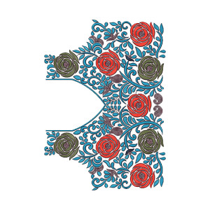 9846 Blouse Embroidery Design