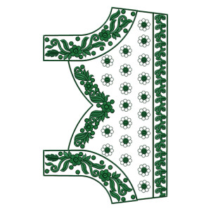 9893 Blouse Embroidery Design