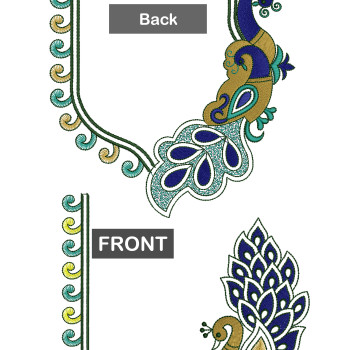 Peacock Embroidery Designs For Blouse 21296