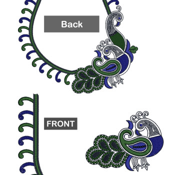 Only DST Beautiful Peacock Blouse Embroidery Design 26322