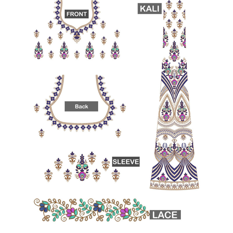 Beautiful Traditional Choli Blouse Embroidery Design 24657 