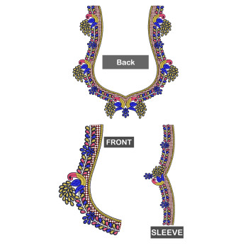 Only DST Beautiful Trendy Peacock Embroidery Design 21306