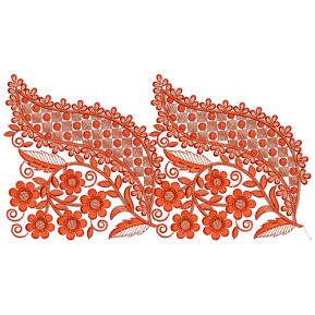 Border Embroidery pattern For Saree