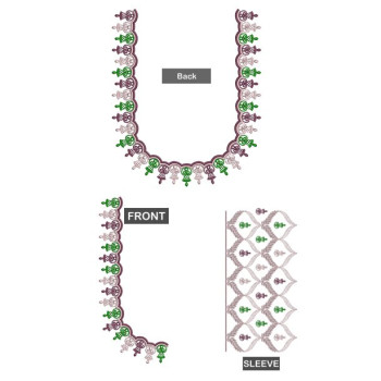 Only DST Bulgarian Traditional Blouse Embroidery Design 26315