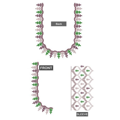 Bulgarian Traditional Blouse Embroidery Design 25133