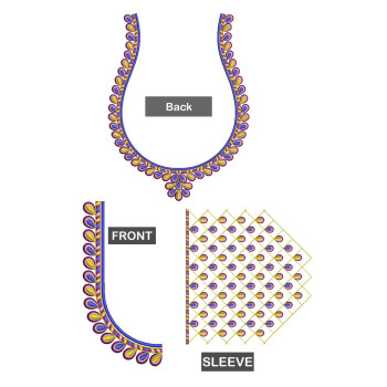 Colourful Blouse Embroidery Design 26130