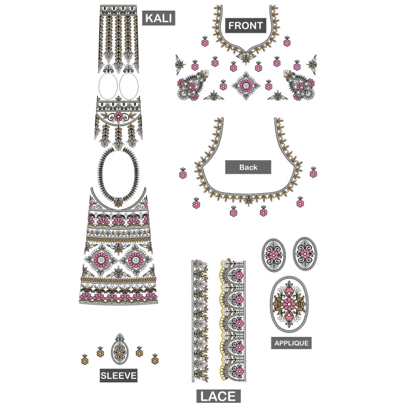 Fabulous Blouse Choli Embroidery Design 24658