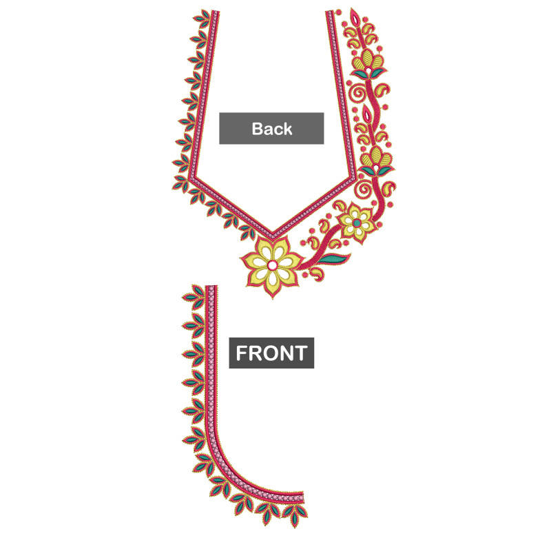 Flower Blouse Embroidery Design 21303