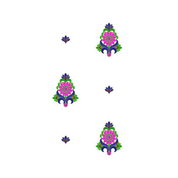 Lovely Applique Embroidery Scarf Design