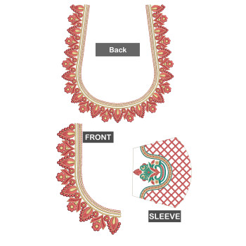 Magenta Banarasi Embroidery Design 21298