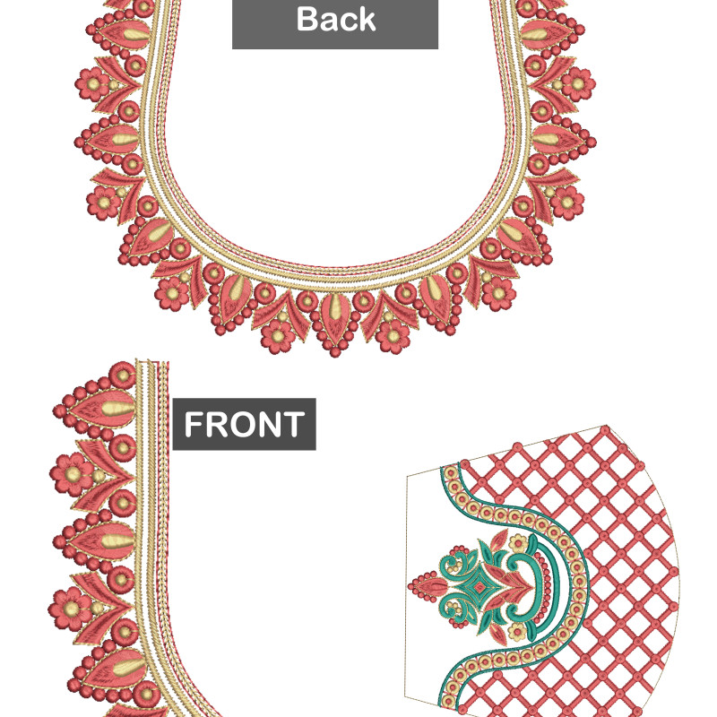 Magenta Banarasi Embroidery Design 21298