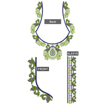 Only DST Mexican Blouse Embroidery Design 26319