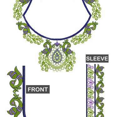 Only DST Mexican Blouse Embroidery Design 26319