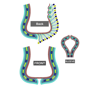 Only DST New Blouse Embroidery Design 26313