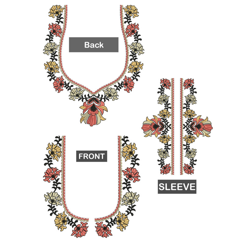 New Blouse Embroidery Design 18390