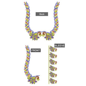 Only DST Peacock Blouse Embroidery Design 24899