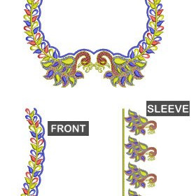 Only DST Peacock Blouse Embroidery Design 24899