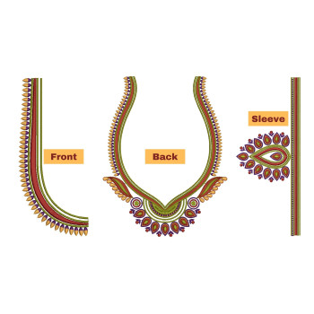 Embroidery Designs For Blouse Necklines 26270