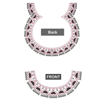 Sleeveless Blouse Embroidery Design 21308