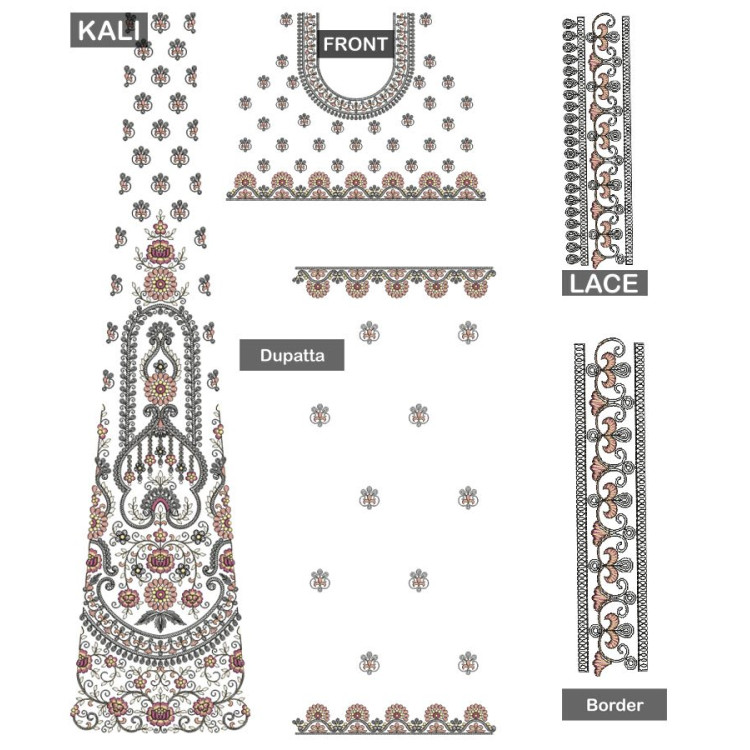 Traditional Half Saree Blouse Embroidery Design 24666