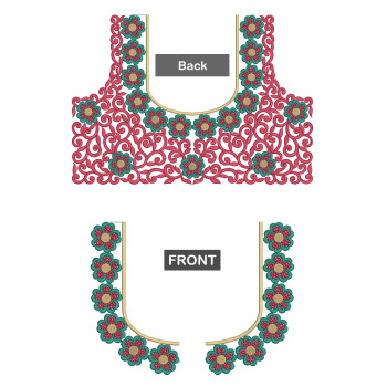 Turkey Fancy Maggam Work Blouse Design 21669