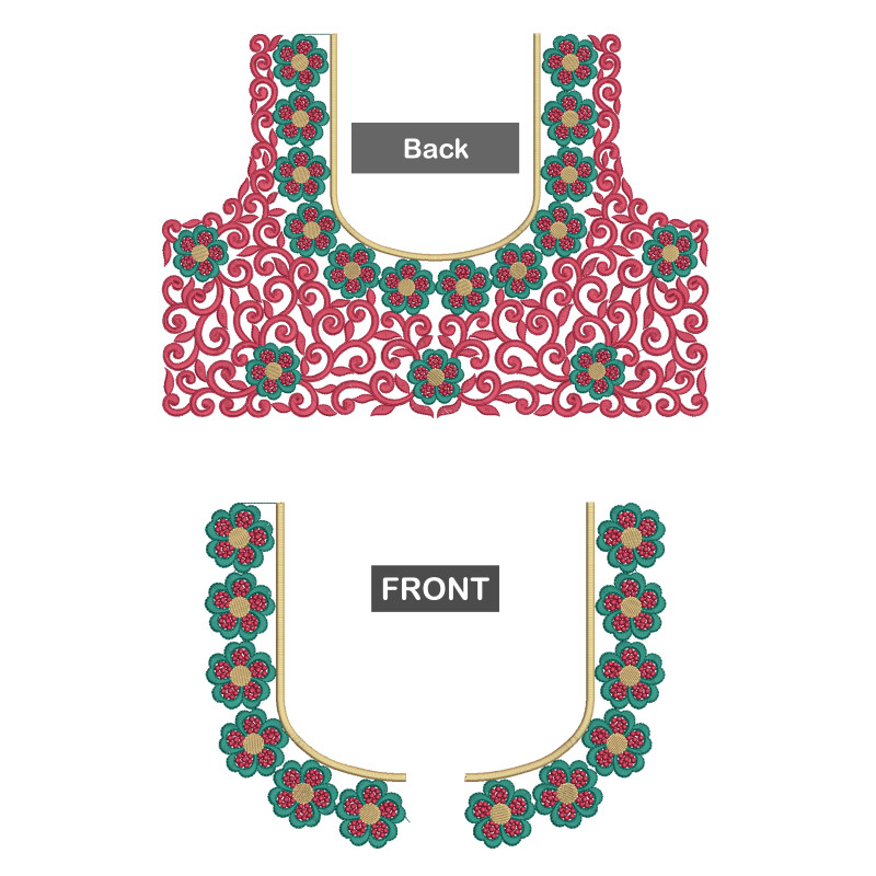 Turkey Fancy Maggam Work Blouse Design 21669