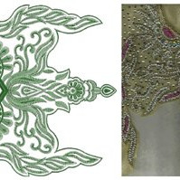 Blouse Embroidery Design 10999