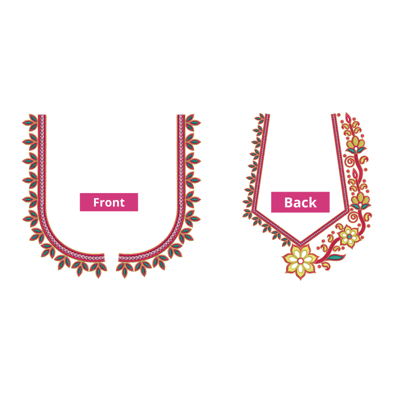 Flower Blouse Embroidery Design 26330