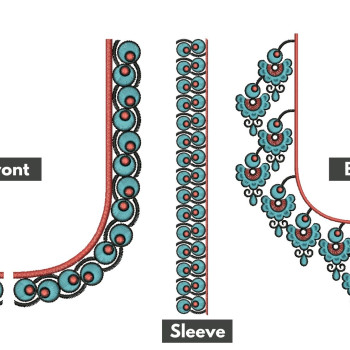 Jumkha Style Embroidery Design 26347