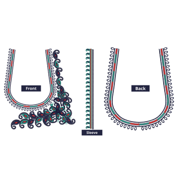 Latest Wedding Blouse Embroidery Design 26342