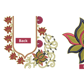 Lotus Embroidery Designs For Blouse 26340