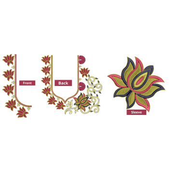 Lotus Embroidery Designs For Blouse 26340