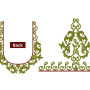 Elegant Arabic Floral Neck Set Embroidery Design