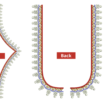 New Blouse Embroidery Design 26343