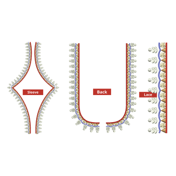 New Blouse Embroidery Design 26343