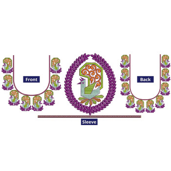 Peacock Embroidery Designs For Blouse