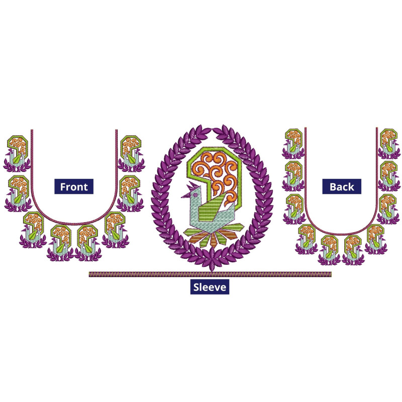 Peacock Embroidery Designs For Blouse
