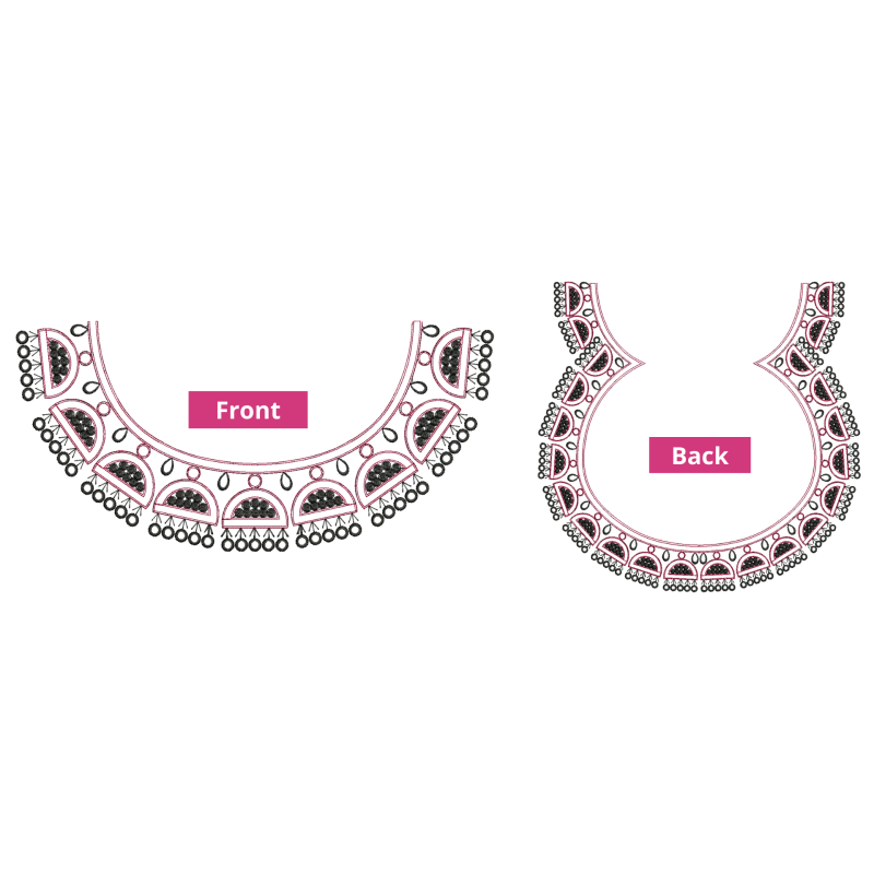 Sleeveless Blouse Embroidery Design 26337