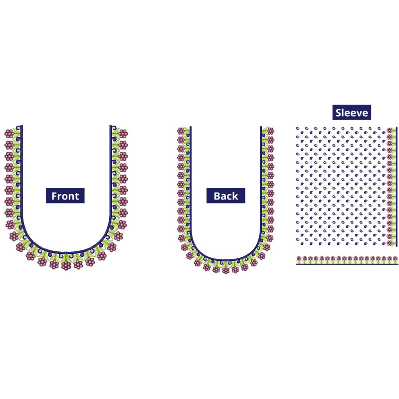 Thread Work Embroidery Designs for Blouse