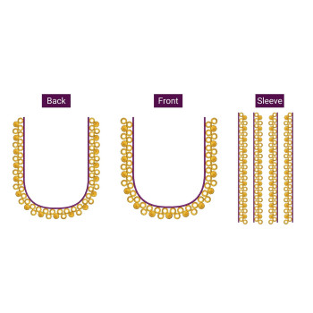 U Shaped Embroidery Blouse Pattern