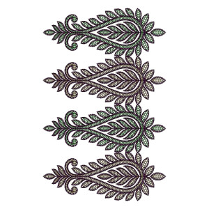 Paisley Style Lace Embroidery Design 13752